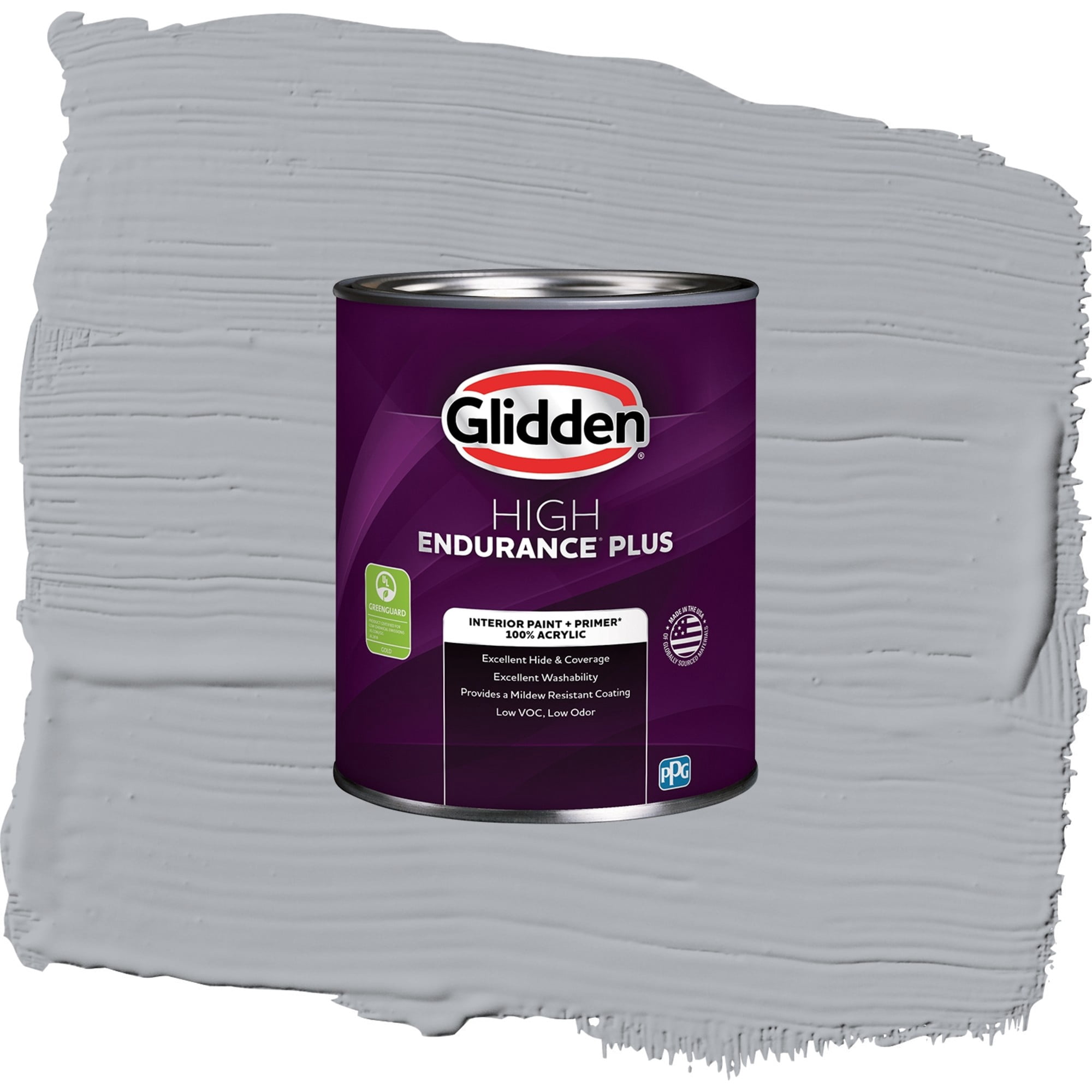 Glidden High Endurance Plus Silver Charm Eggshell Interior Paint and Primer, 1 Quart
