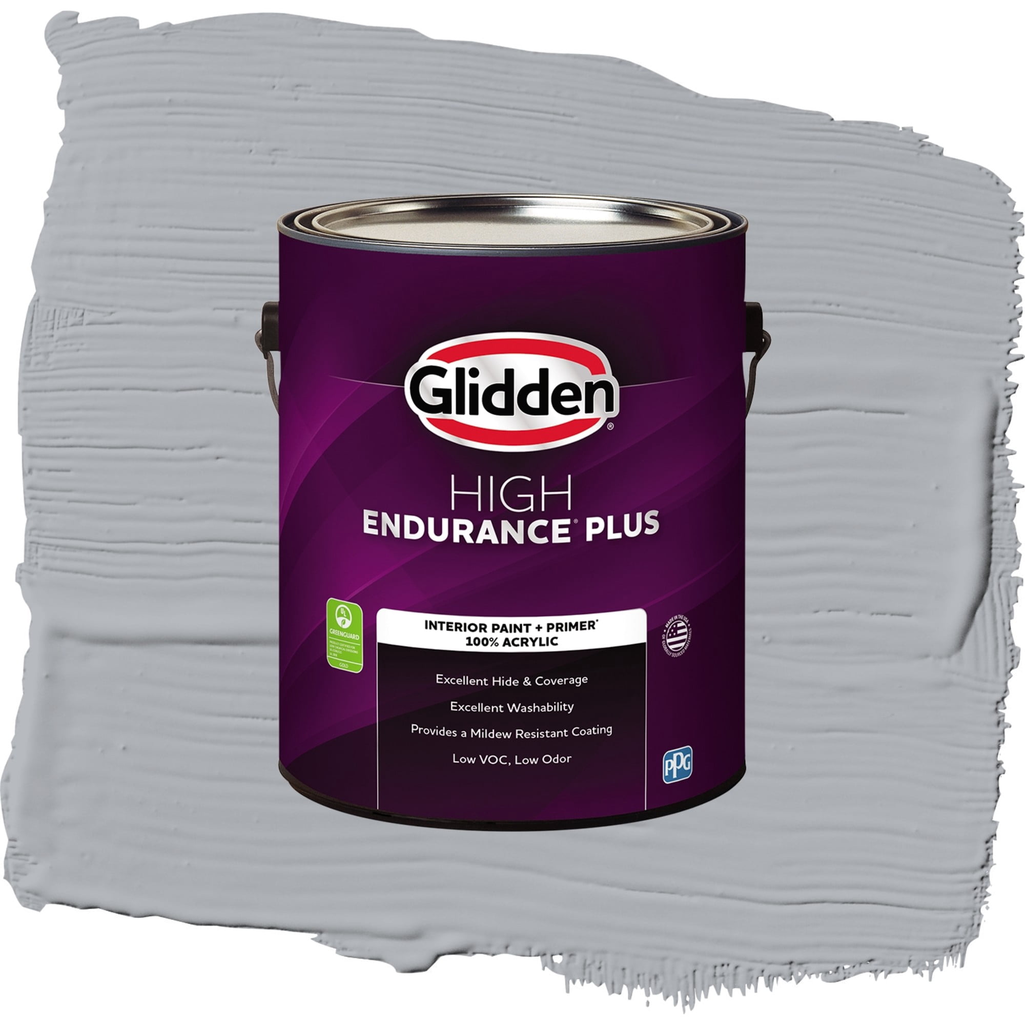 Glidden High Endurance Plus Silver Charm Semi Gloss Interior Paint and Primer, 1 Gallon