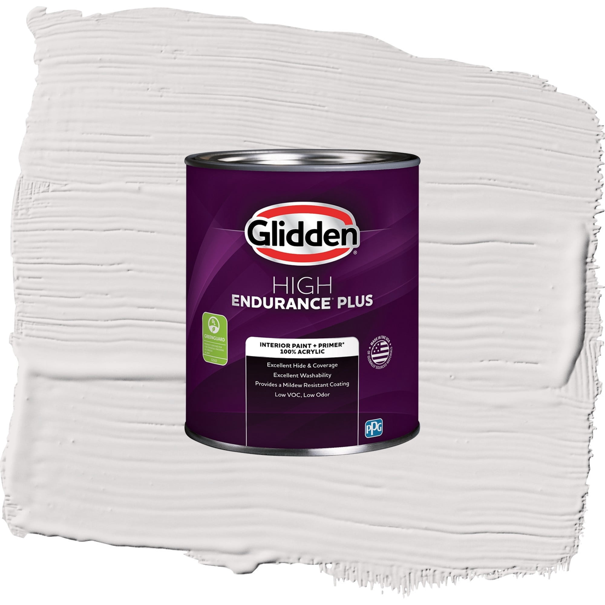 Glidden High Endurance Plus Silver Screen Flat Interior Paint and Primer, 1 Quart