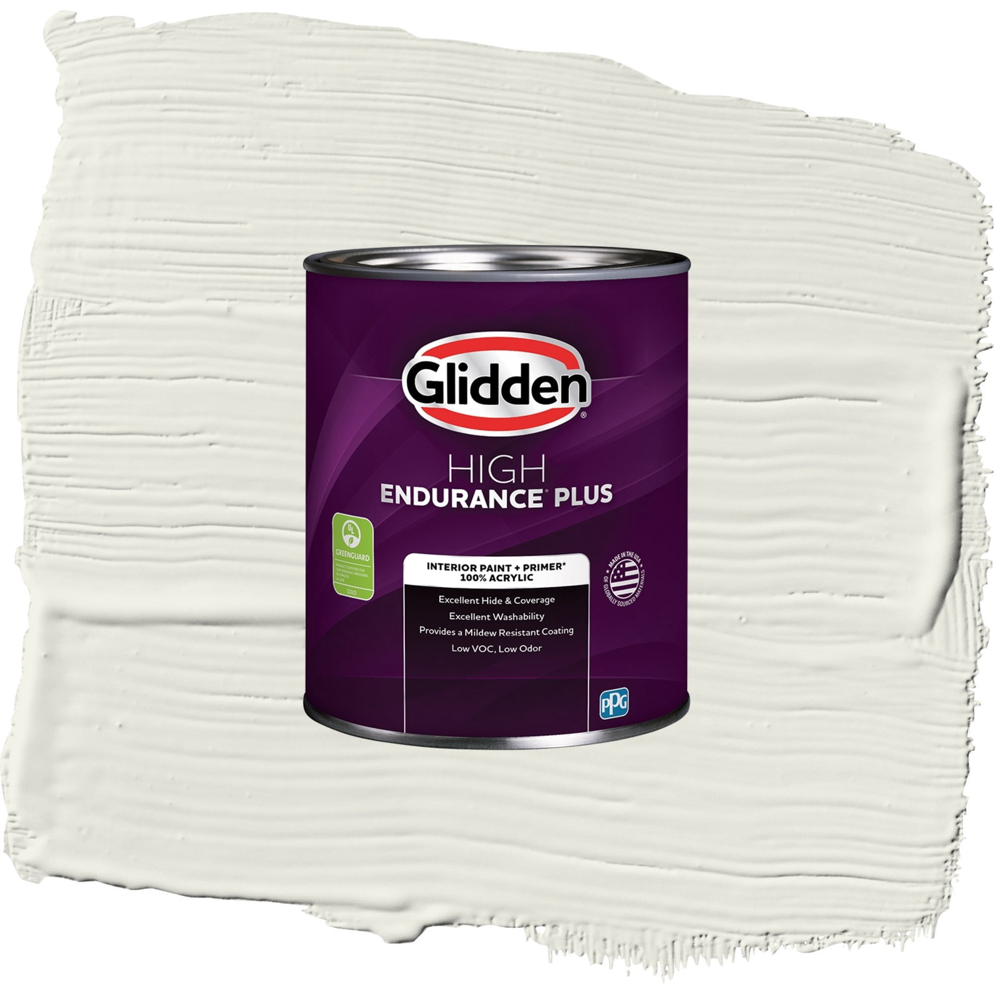 Glidden HEP Silvery Moon / Gray, Eggshell Interior Paint with Primer, 1 Quart