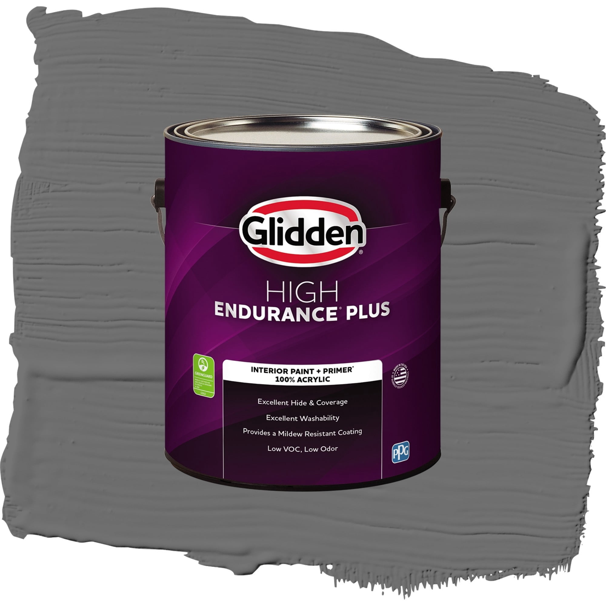 Glidden High Endurance Plus Slate Mine Eggshell Interior Paint and Primer, 1 Gallon