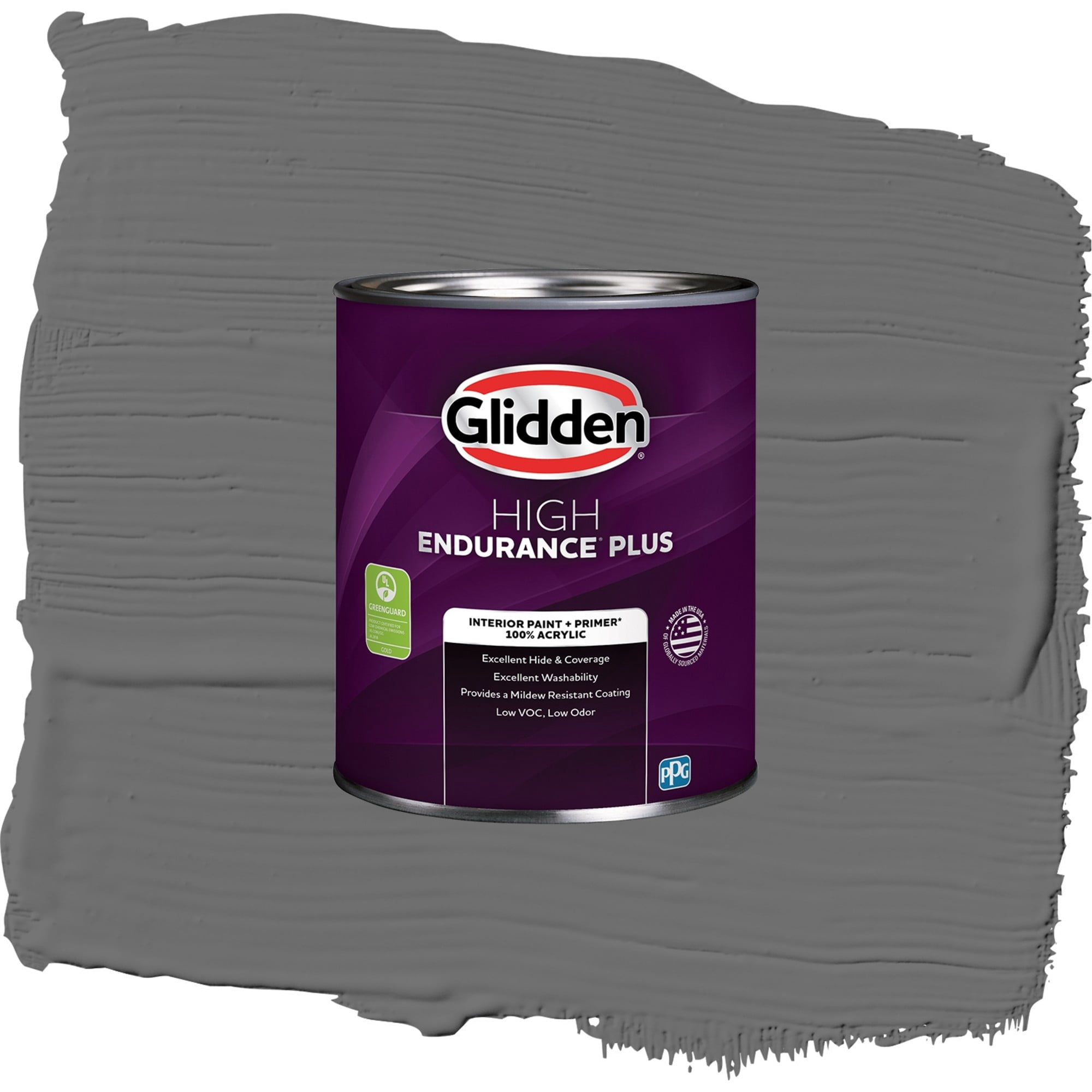 Glidden High Endurance Plus Slate Mine Eggshell Interior Paint and Primer, 1 Quart