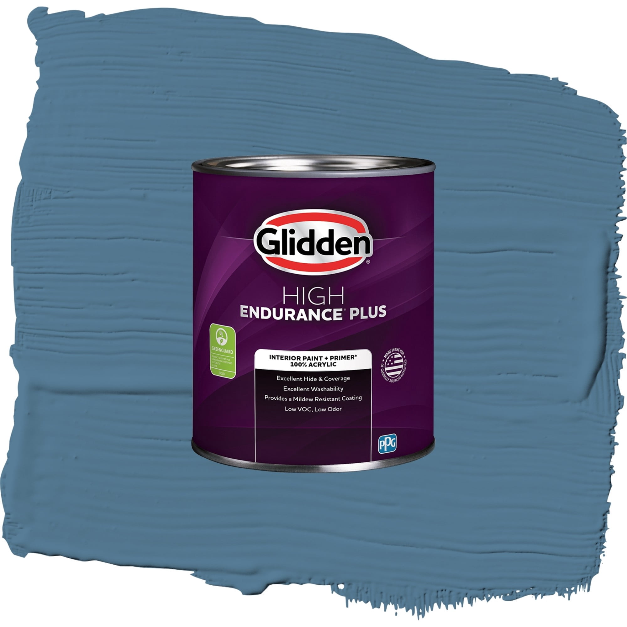 Glidden High Endurance Plus Smoke Blue Semi Gloss Interior Paint and Primer, 1 Quart