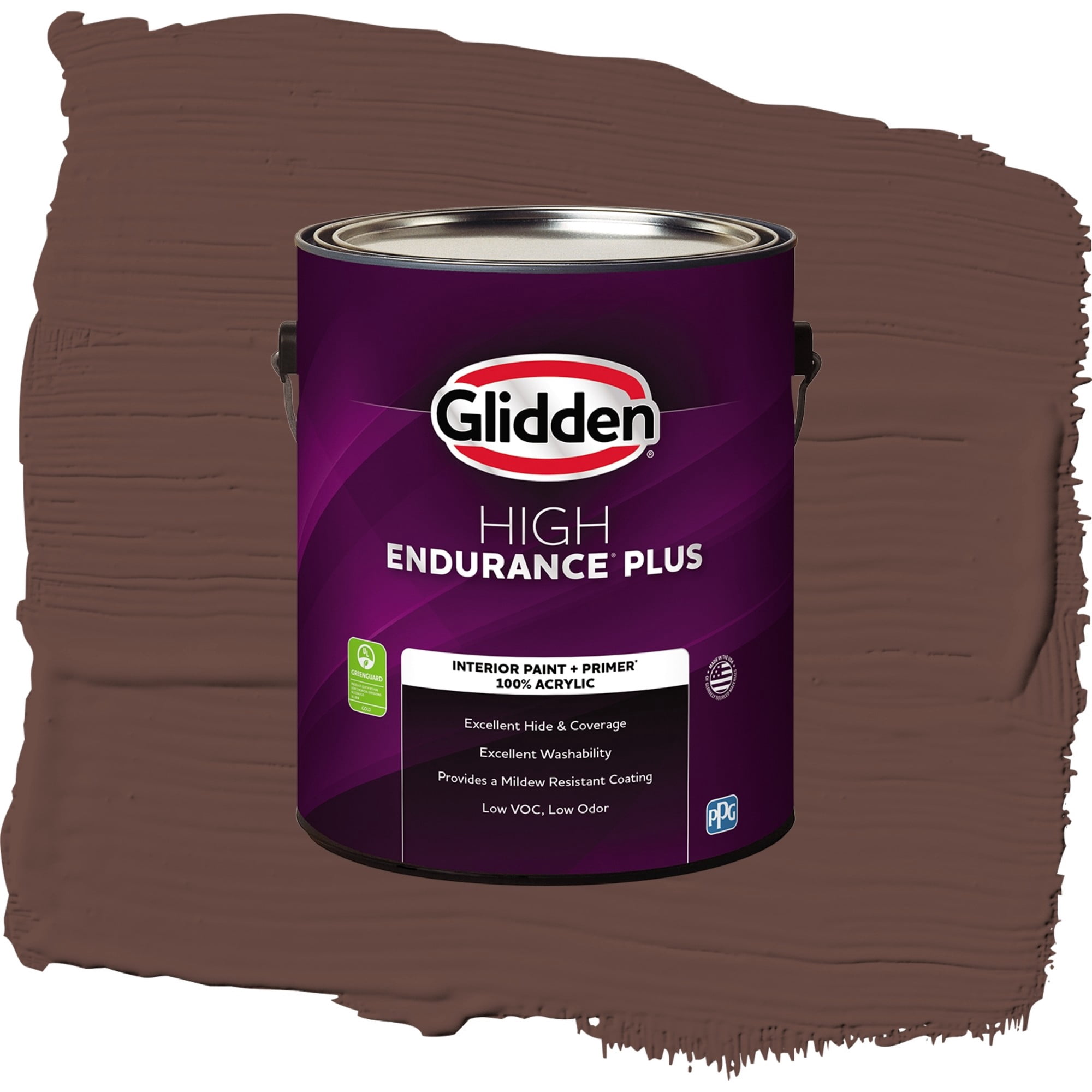 Glidden High Endurance Plus Spiced Wine Eggshell Interior Paint and Primer, 1 Gallon