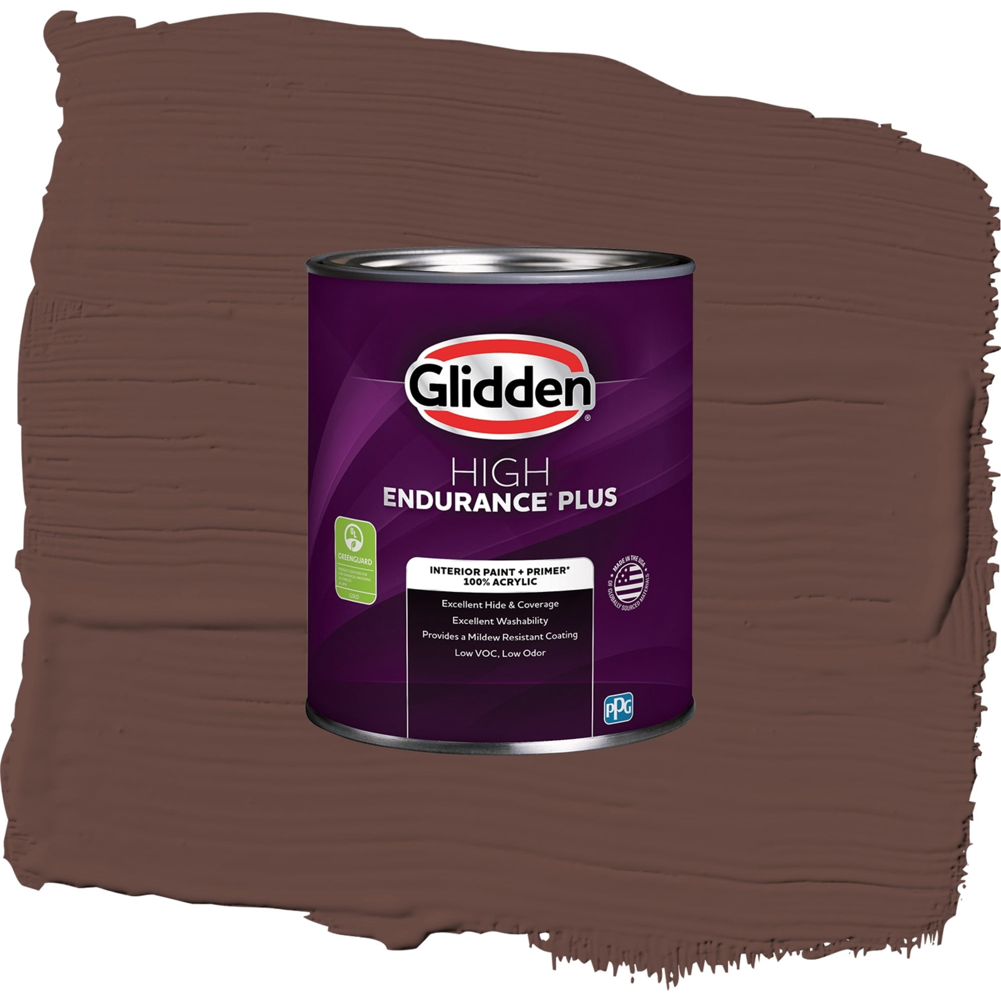 Glidden High Endurance Plus Spiced Wine Eggshell Interior Paint and Primer, 1 Quart