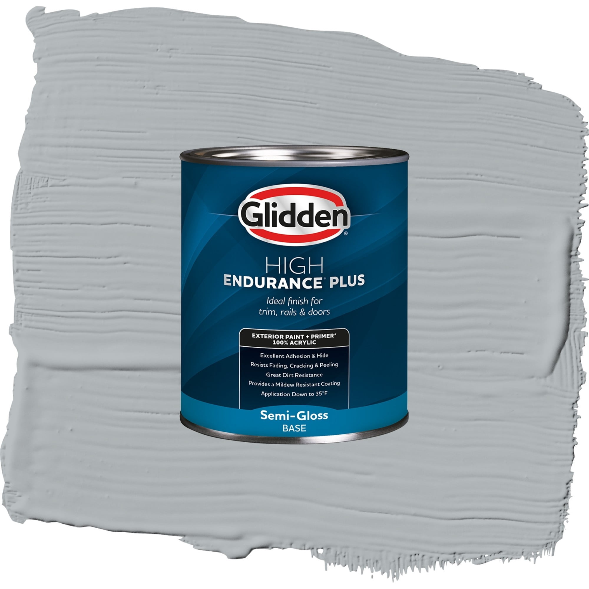Glidden High Endurance Plus Stargazer Satin Exterior Paint and Primer, 1 Quart