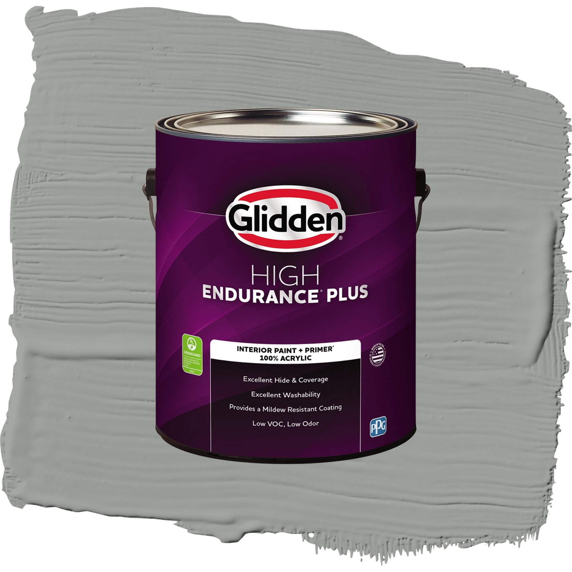 Glidden High Endurance Plus Steel Curtain Flat Interior Paint and Primer, 1 Gallon