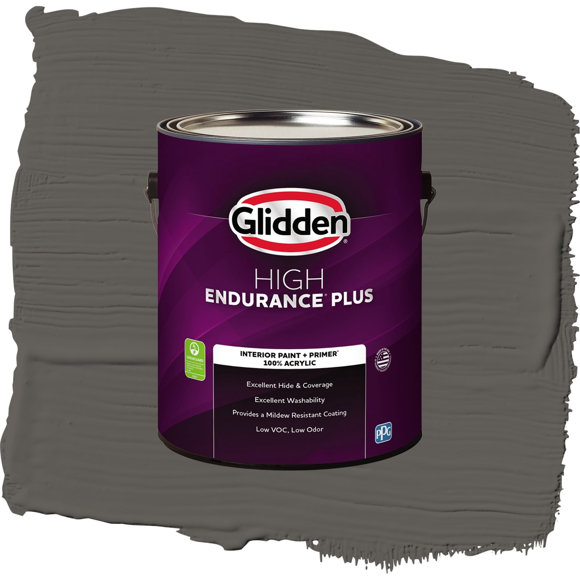 Glidden HEP Stone's Throw / Gray, Eggshell Interior Paint with Primer, 1 Gallon