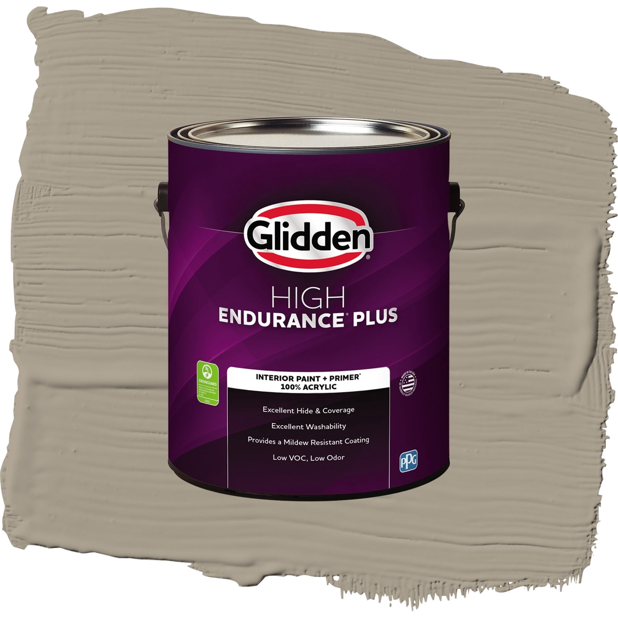 Glidden HEP Stonehenge Greige / Gray, Eggshell Interior Paint with Primer, 1 Gallon