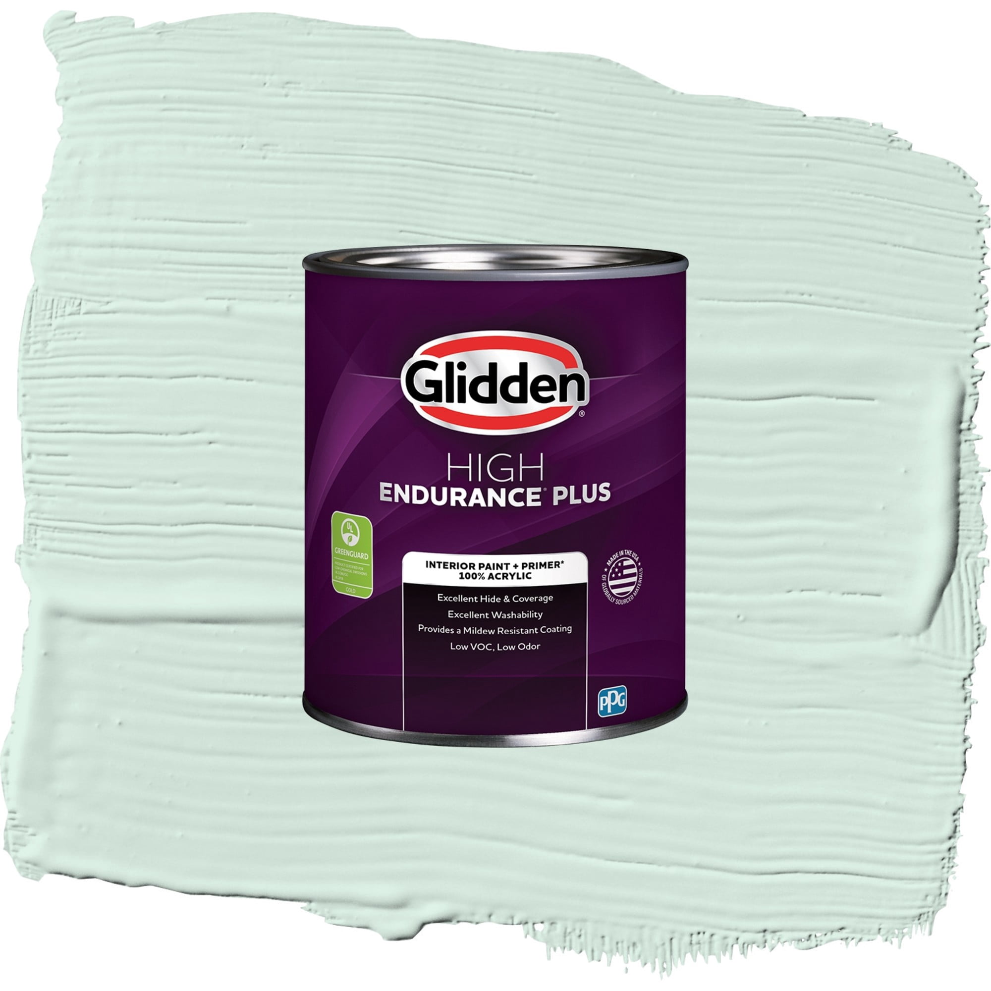 Glidden High Endurance Plus Summer Breeze Flat Interior Paint and Primer, 1 Quart