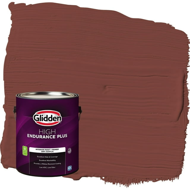 Glidden HEP Sweet Spiceberry / Red Eggshell Interior Paint with Primer, 1 Gallon