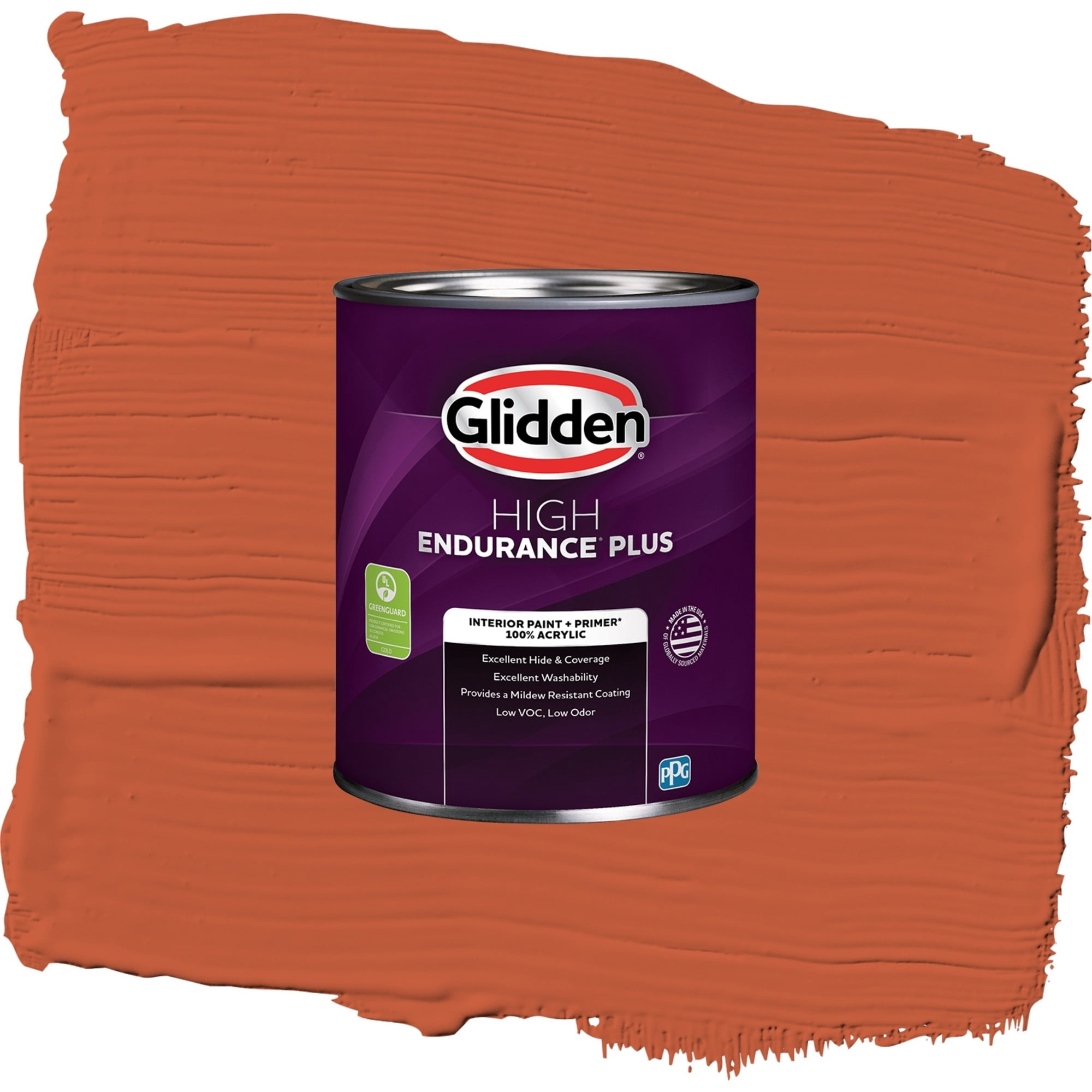 Glidden High Endurance Plus Tabasco Flat Interior Paint and Primer, 1 Quart