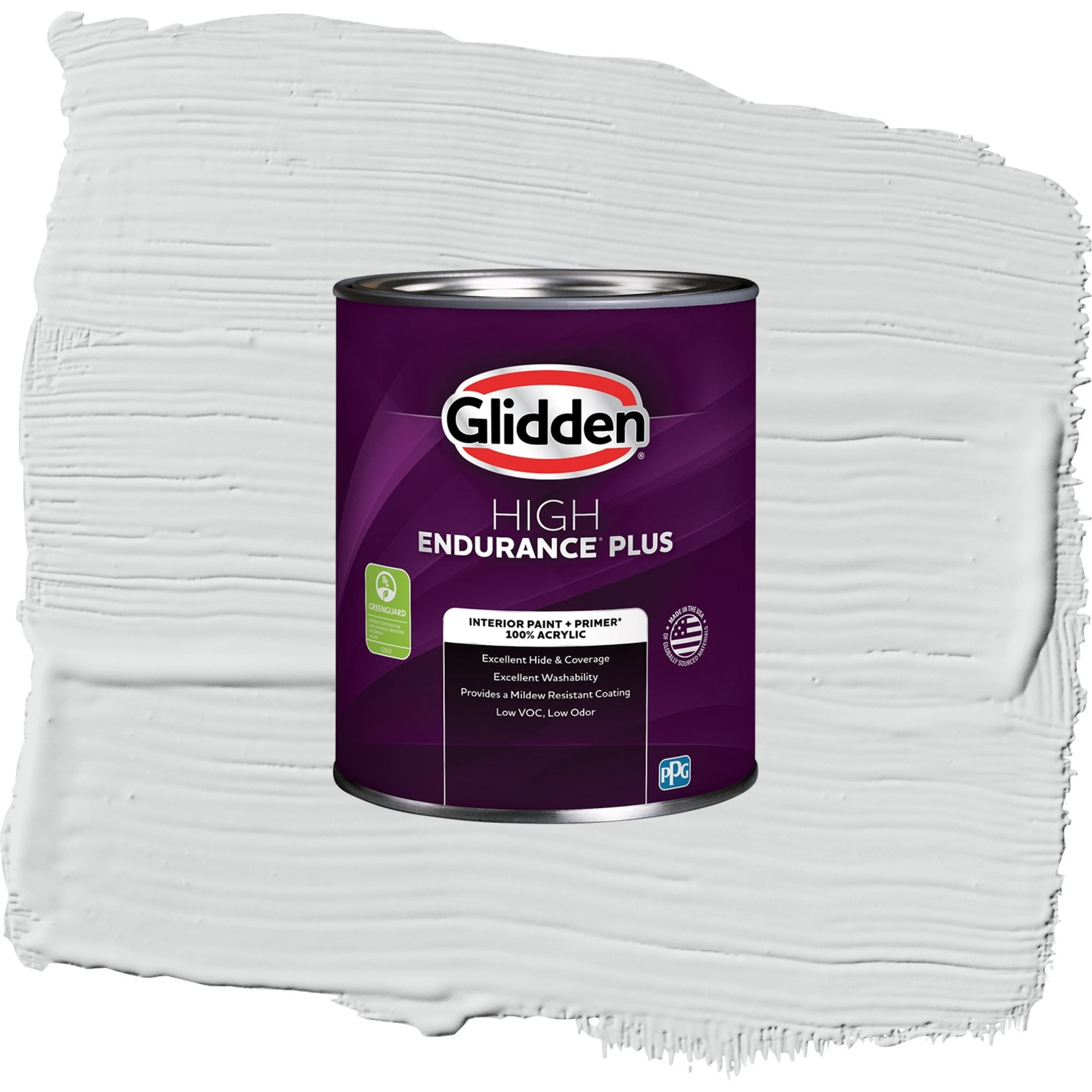 Glidden HEP Thin Ice / Gray, Eggshell Interior Paint with Primer, 1 Quart
