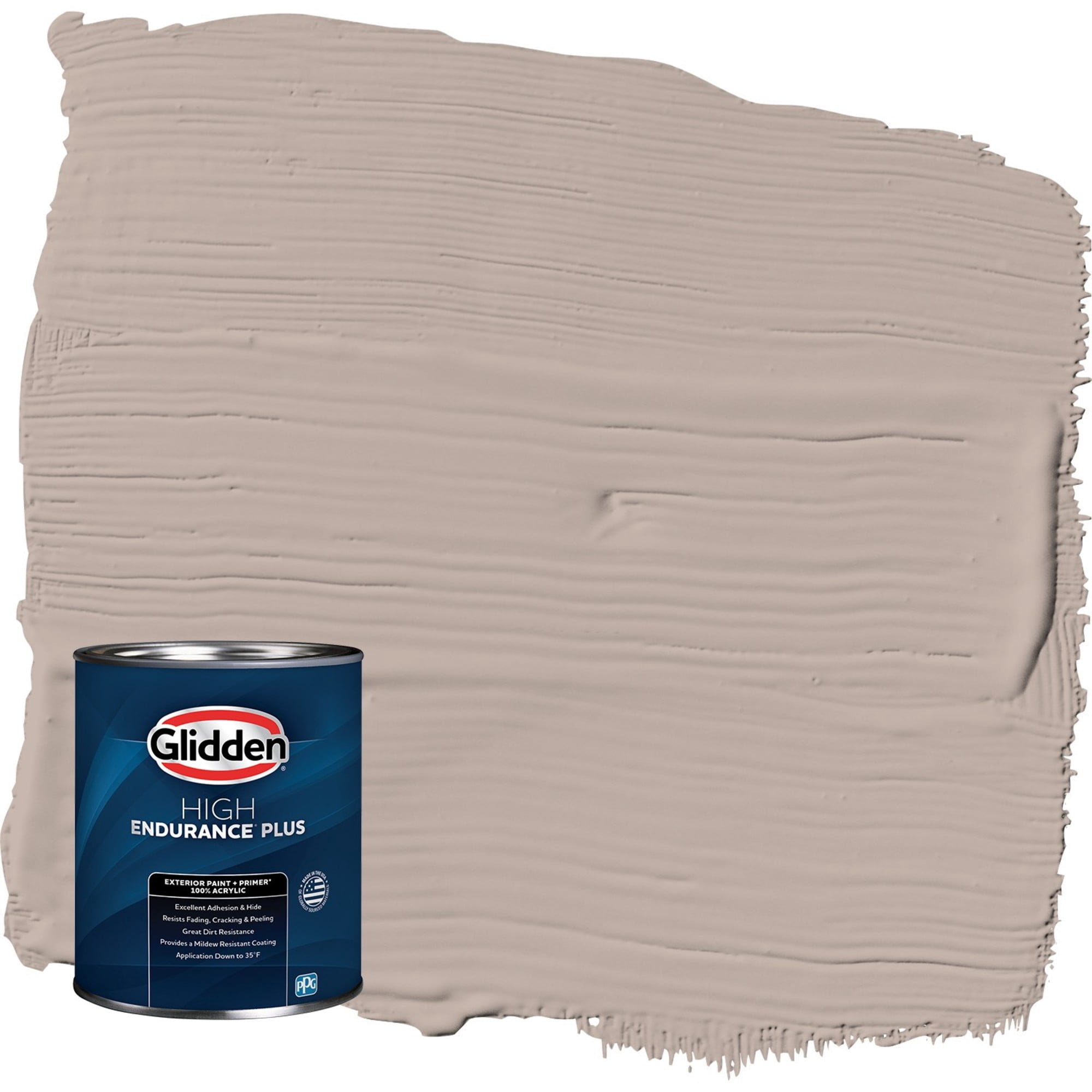 Glidden HEP Thumper / Beige Satin Exterior Paint with Primer, 1 Quart
