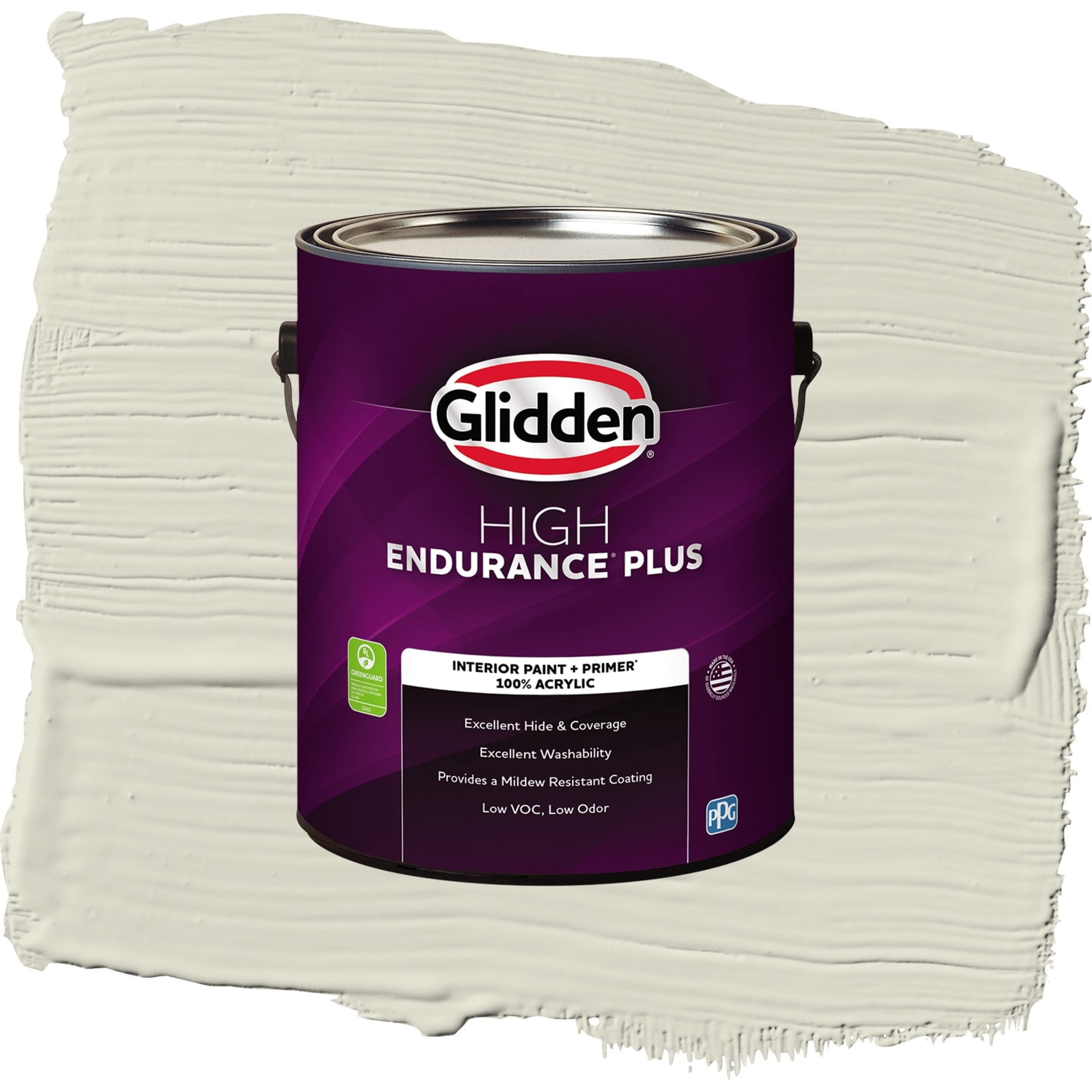 Glidden HEP Veil Of Dusk / Gray, Eggshell Interior Paint with Primer, 1 Gallon