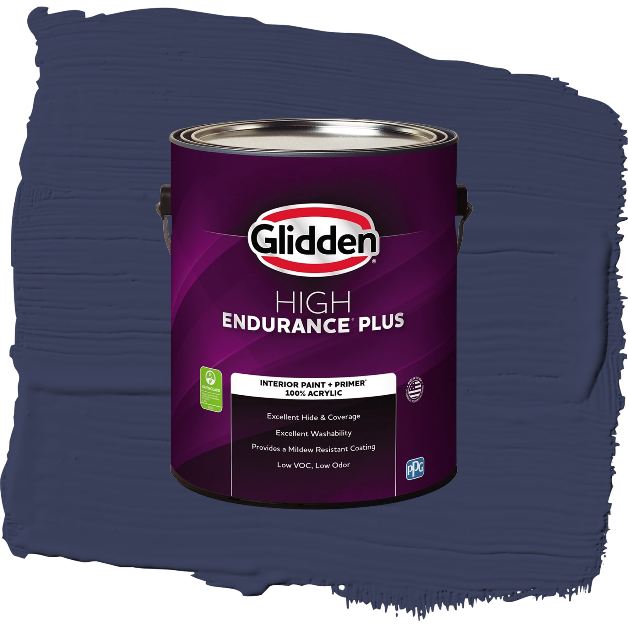 Glidden High Endurance Plus Victory Blue Eggshell Interior Paint and Primer, 1 Gallon