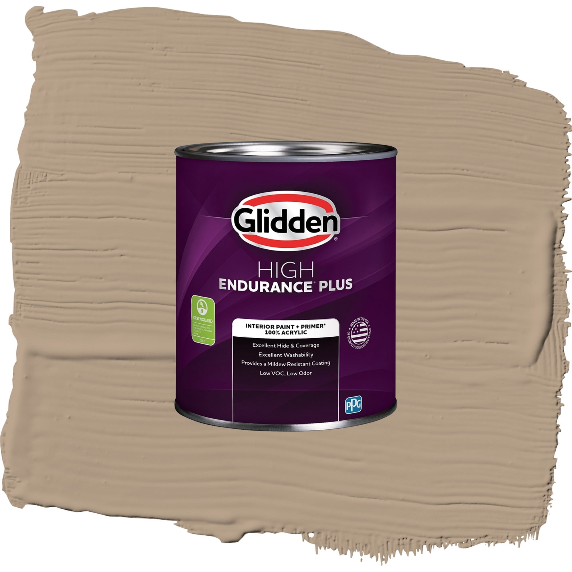 Glidden High Endurance Plus Weathered Wood Flat Interior Paint and Primer, 1 Quart