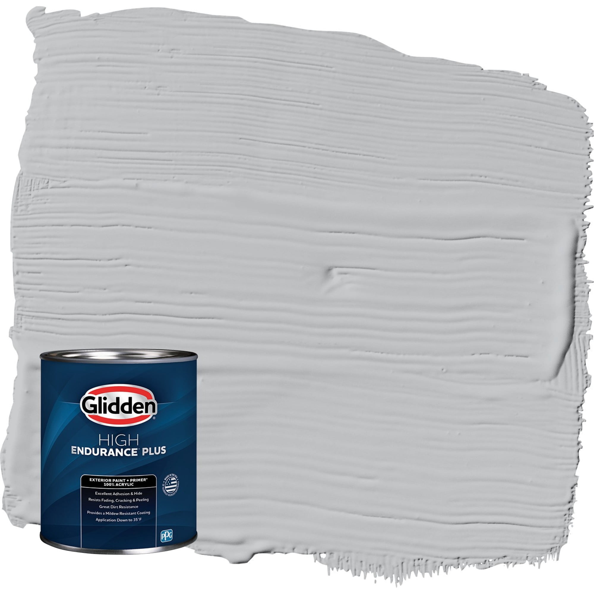 Glidden HEP Whirlwind / Gray Satin Exterior Paint with Primer, 1 Quart