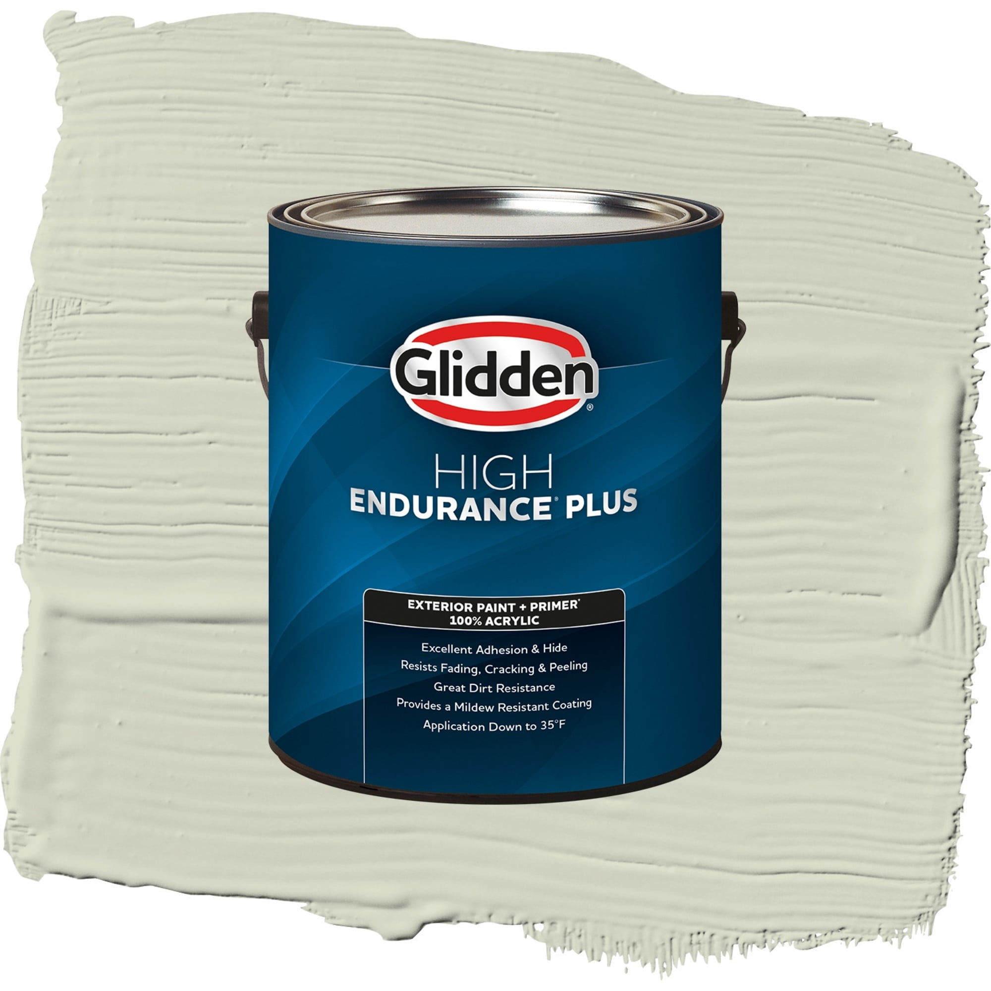 Glidden High Endurance Plus White Sage Flat Exterior Paint and Primer, 1 Gallon