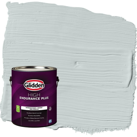 Glidden HEP Winter Chill / Gray Eggshell Interior Paint with Primer, 1 Gallon