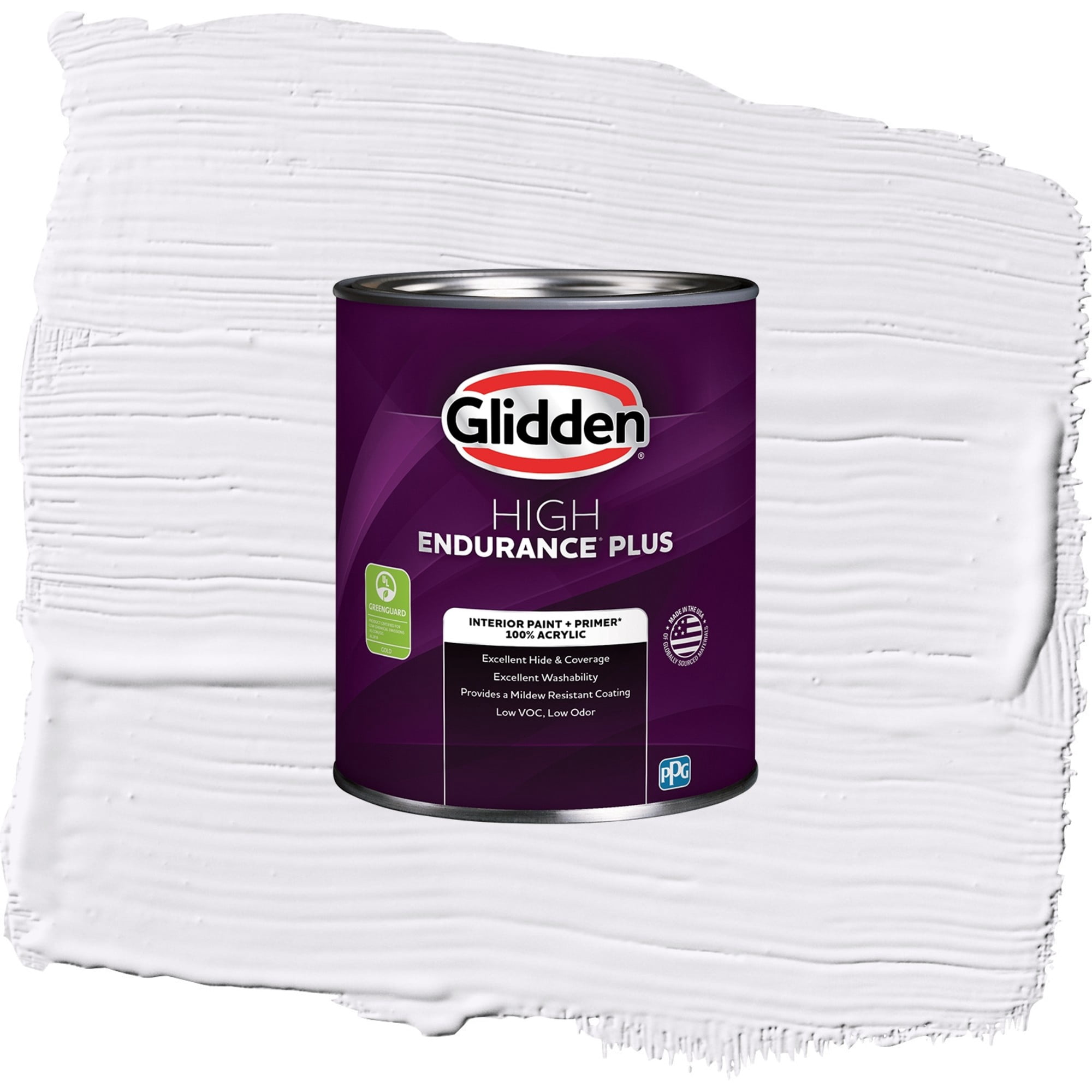Glidden High Endurance Plus Winter Morn Eggshell Interior Paint and Primer, 1 Quart