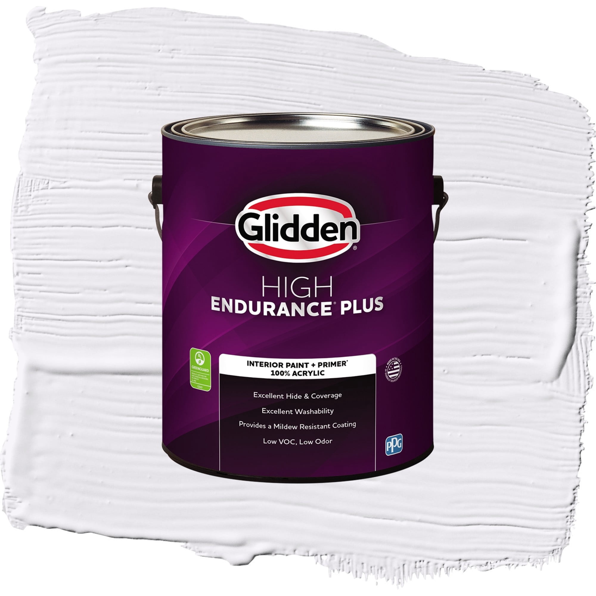 Glidden High Endurance Plus Winter Morn Semi Gloss Interior Paint and Primer, 1 Gallon