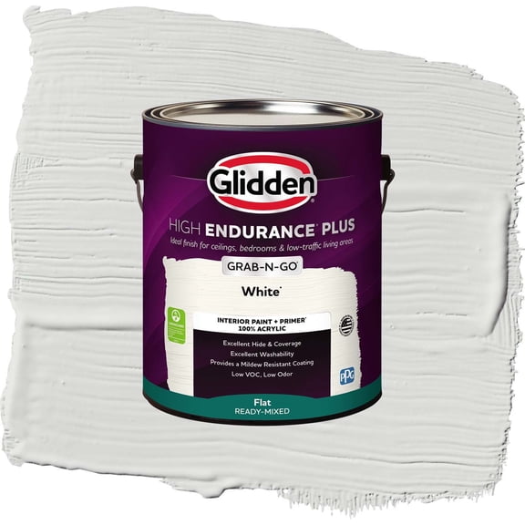 Glidden High Endurance Plus Pegasus Flat Interior Paint and Primer, 1 Gallon