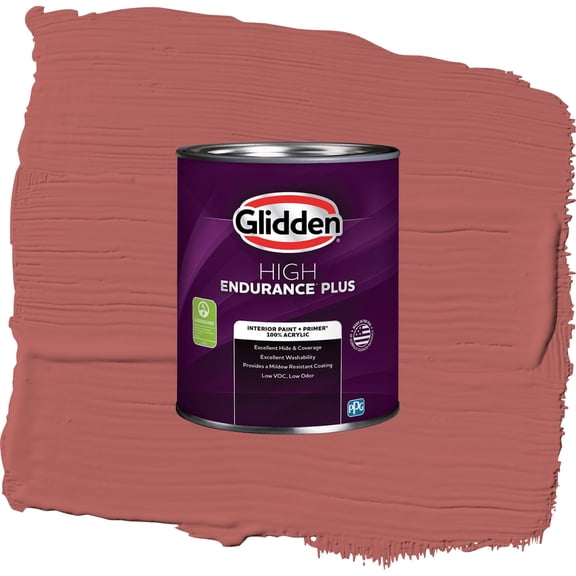Glidden High Endurance Plus Sienna Red Eggshell Interior Paint and Primer, 1 Quart