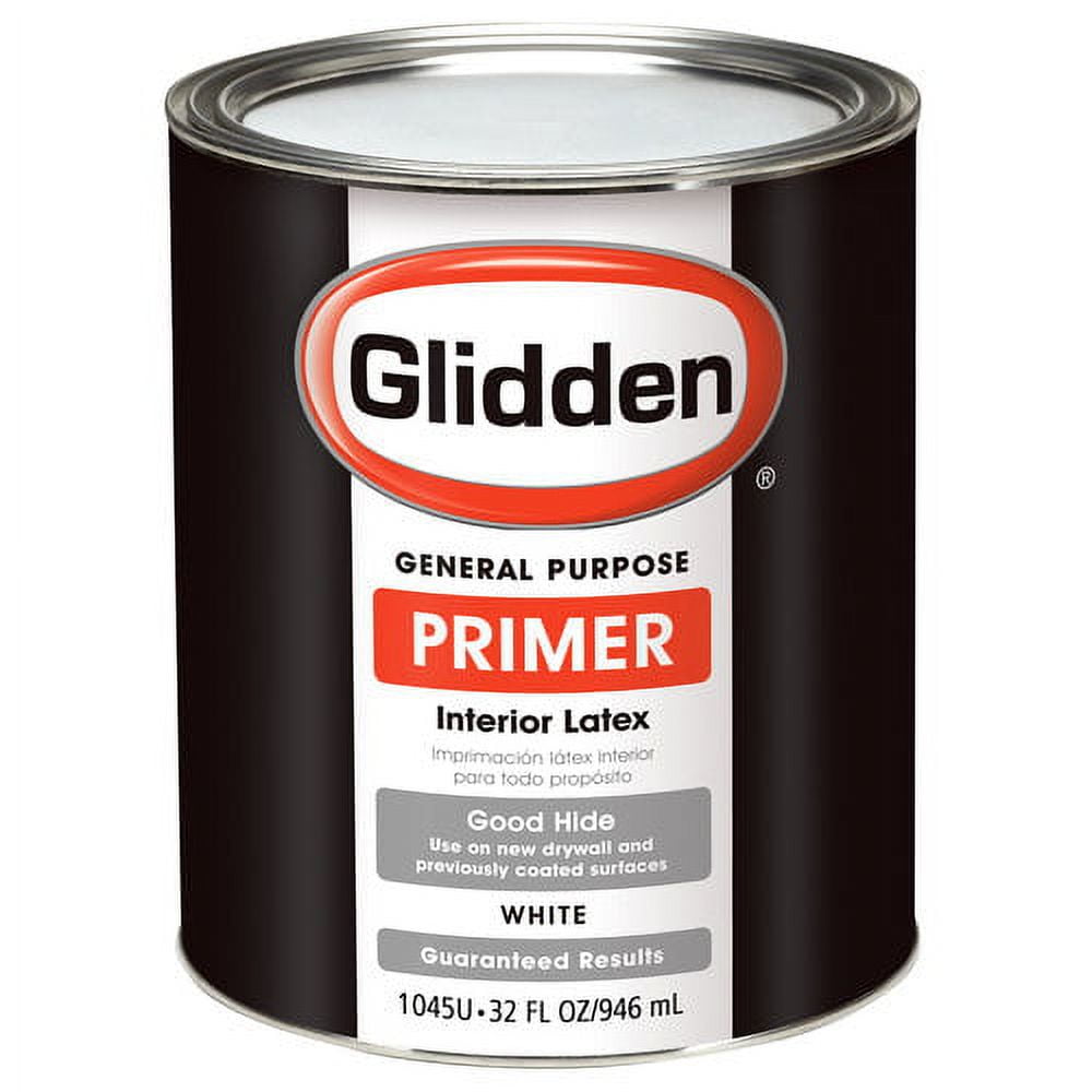 Glidden Interior Latex Primer, White, 1 qt