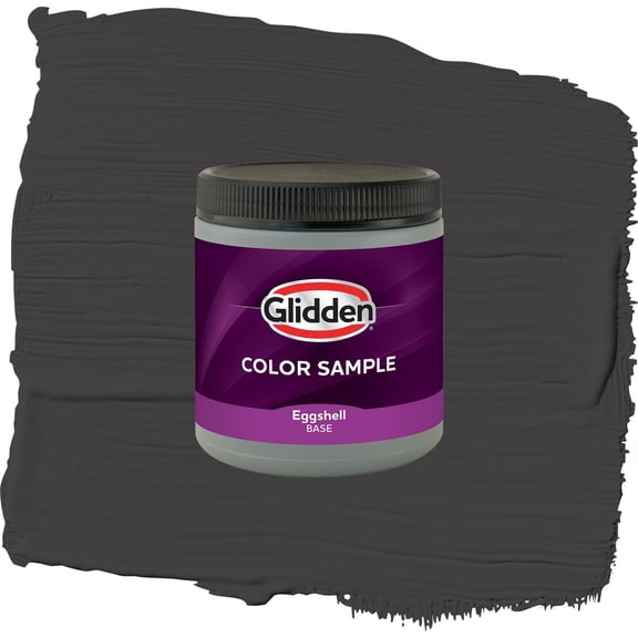 Glidden Interior Paint Color Sample Black Magic Satin, 8 oz