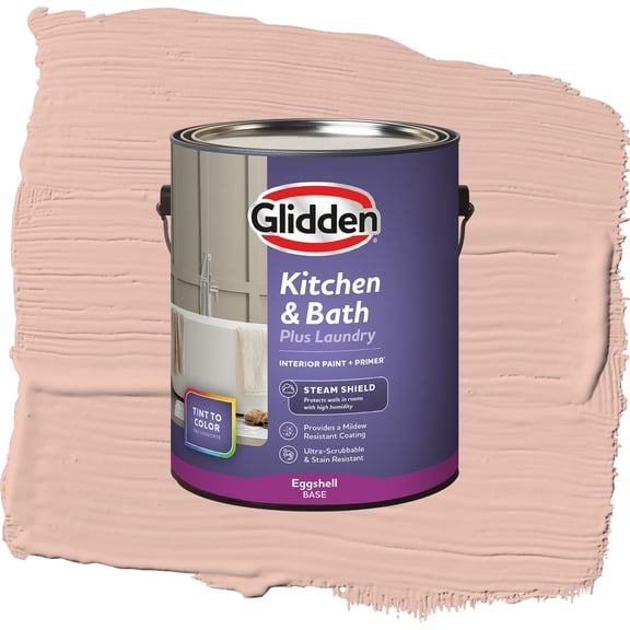 Glidden Glidden Kitchen Bath and Laundry Adorable / Orange, Eggshell Interior Paint with Primer, 1 Gallon