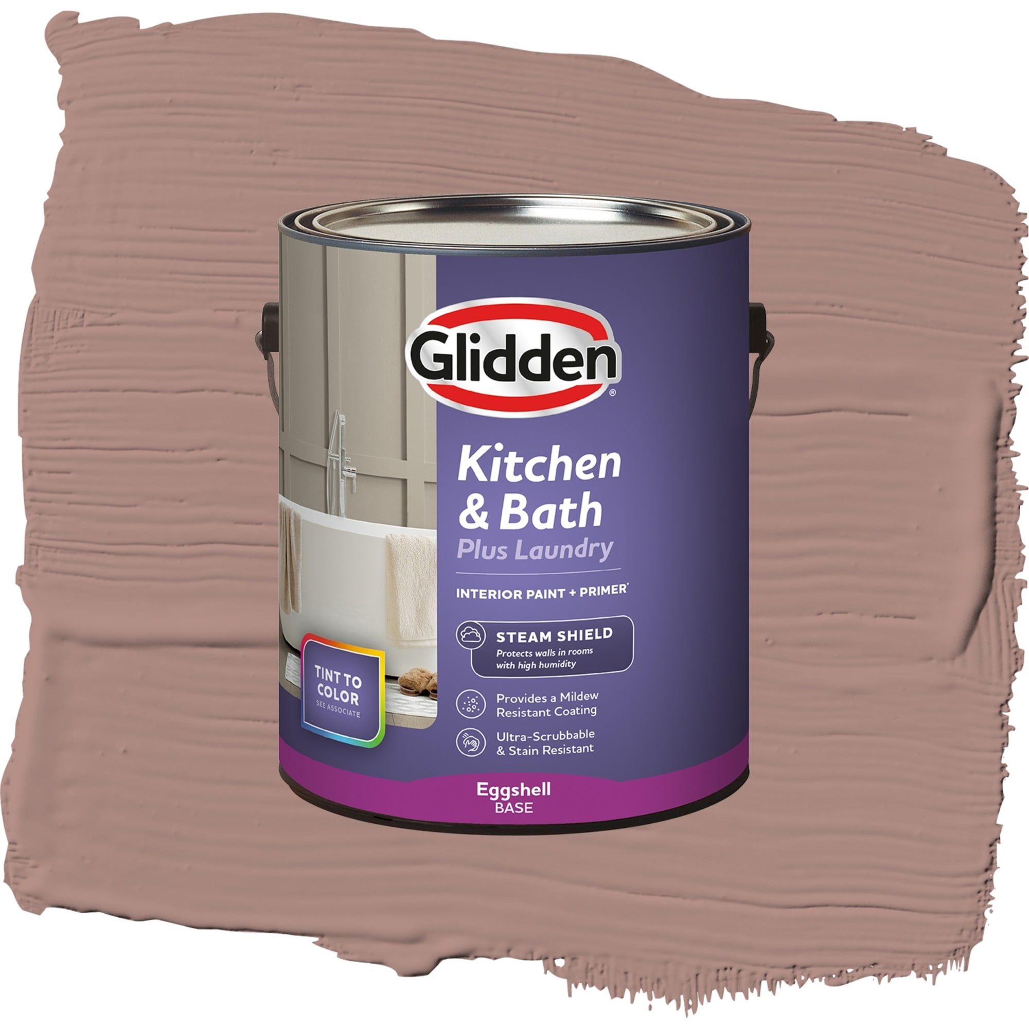 Glidden Glidden Kitchen Bath and Laundry Bedford Brown / Orange, Eggshell Interior Paint with Primer, 1 Gallon