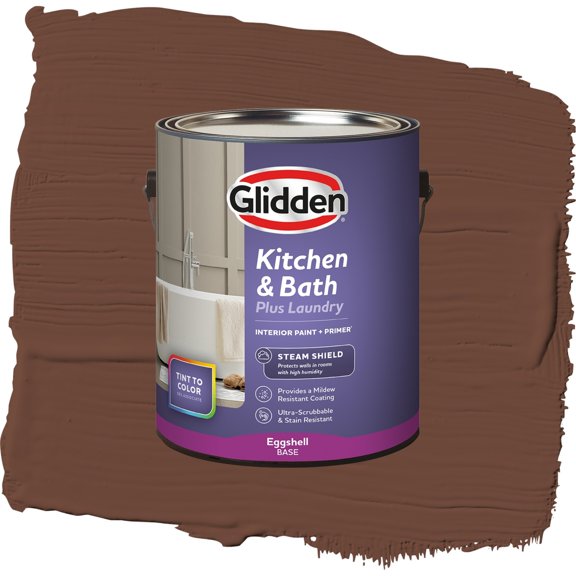 Glidden Glidden Kitchen Bath and Laundry Bird House Brown / Brown, Eggshell Interior Paint with Primer, 1 Gallon