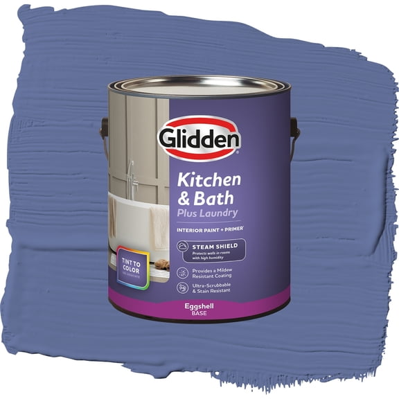 Glidden Glidden Kitchen Bath and Laundry Blueberry Patch / Purple, Eggshell Interior Paint with Primer, 1 Gallon