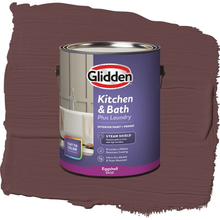 Glidden Glidden Kitchen Bath and Laundry Chocolate Eclair / Red, Eggshell Interior Paint with Primer, 1 Gallon