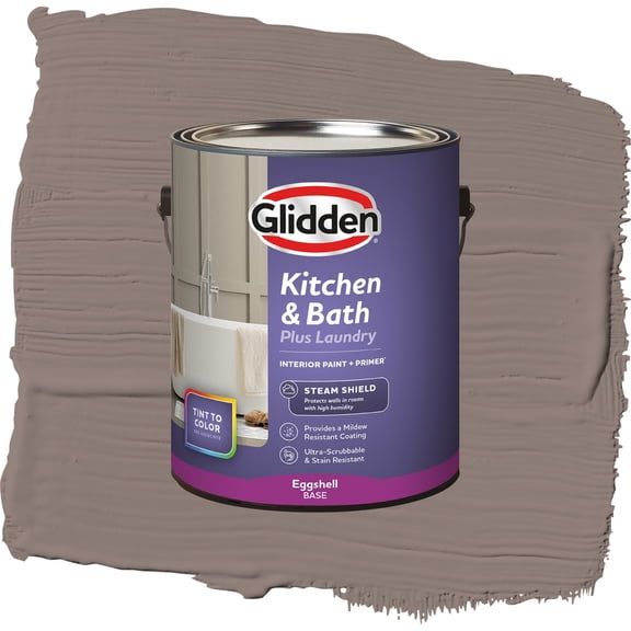Glidden Glidden Kitchen Bath and Laundry Cinnamon Toast / Brown, Eggshell Interior Paint with Primer, 1 Gallon