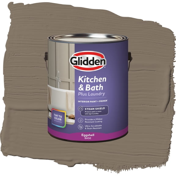 Glidden Glidden Kitchen Bath and Laundry Clam Shell / Beige, Eggshell Interior Paint with Primer, 1 Gallon