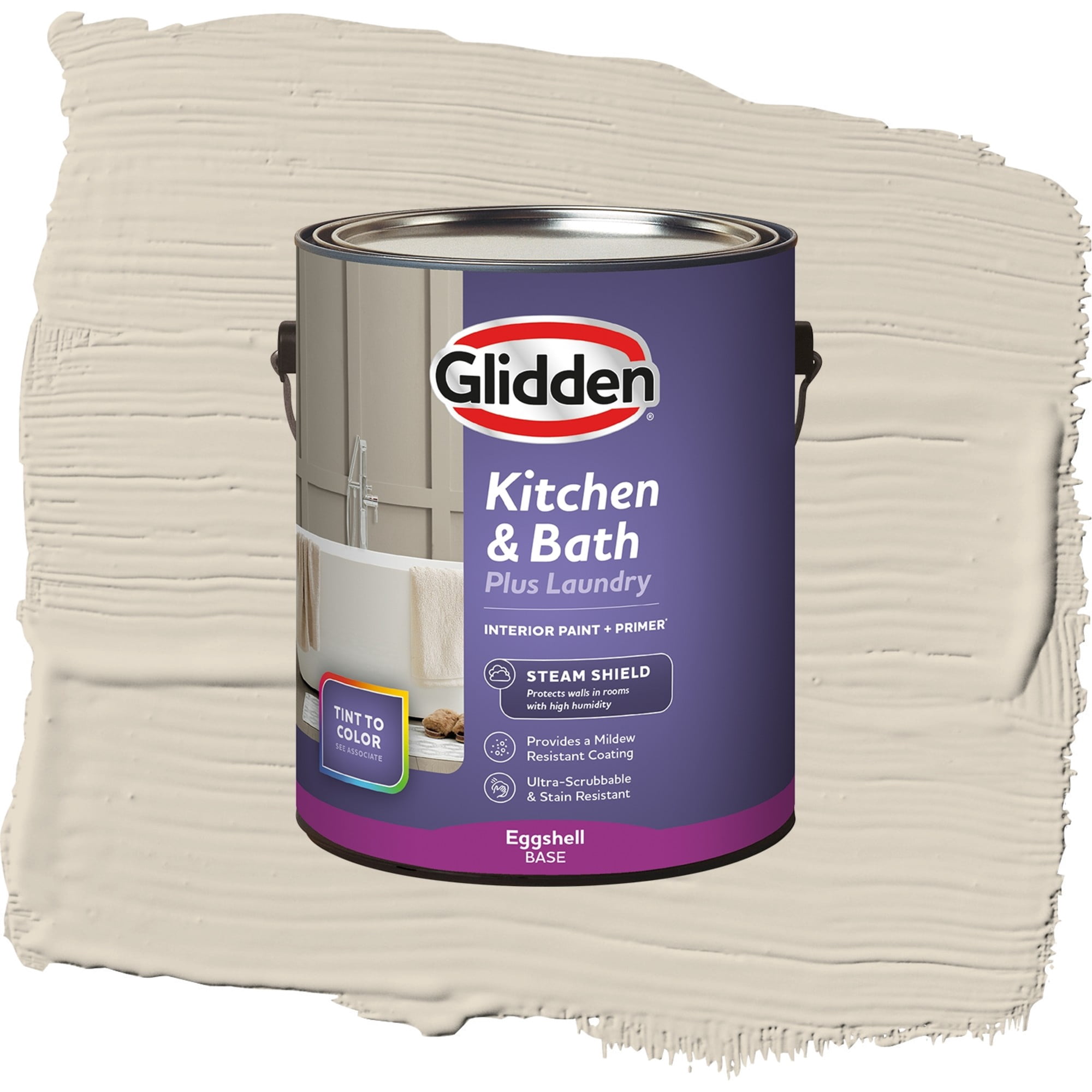 Glidden Glidden Kitchen Bath and Laundry Cool Concrete / Gray, Eggshell ...