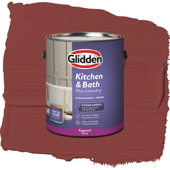 Glidden Glidden Kitchen Bath and Laundry Cracker Bitz / Beige, Eggshell Interior Paint with Primer, 1 Gallon