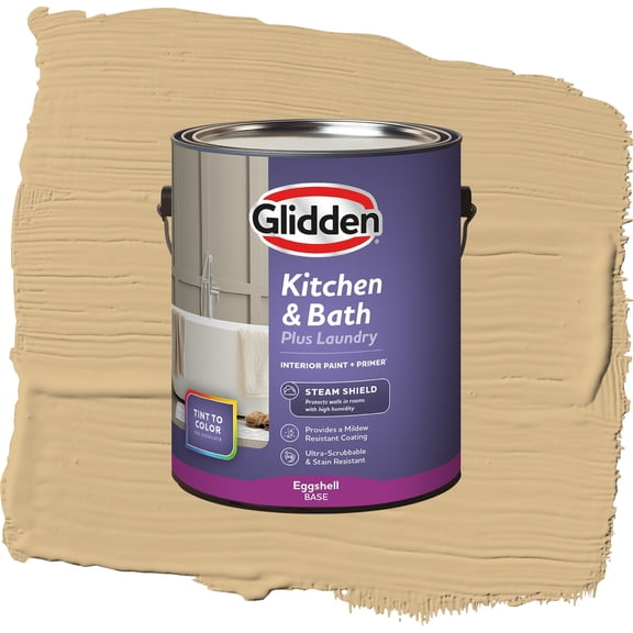 Glidden Glidden Kitchen Bath and Laundry Craftsman Gold / Yellow, Eggshell Interior Paint with Primer, 1 Gallon