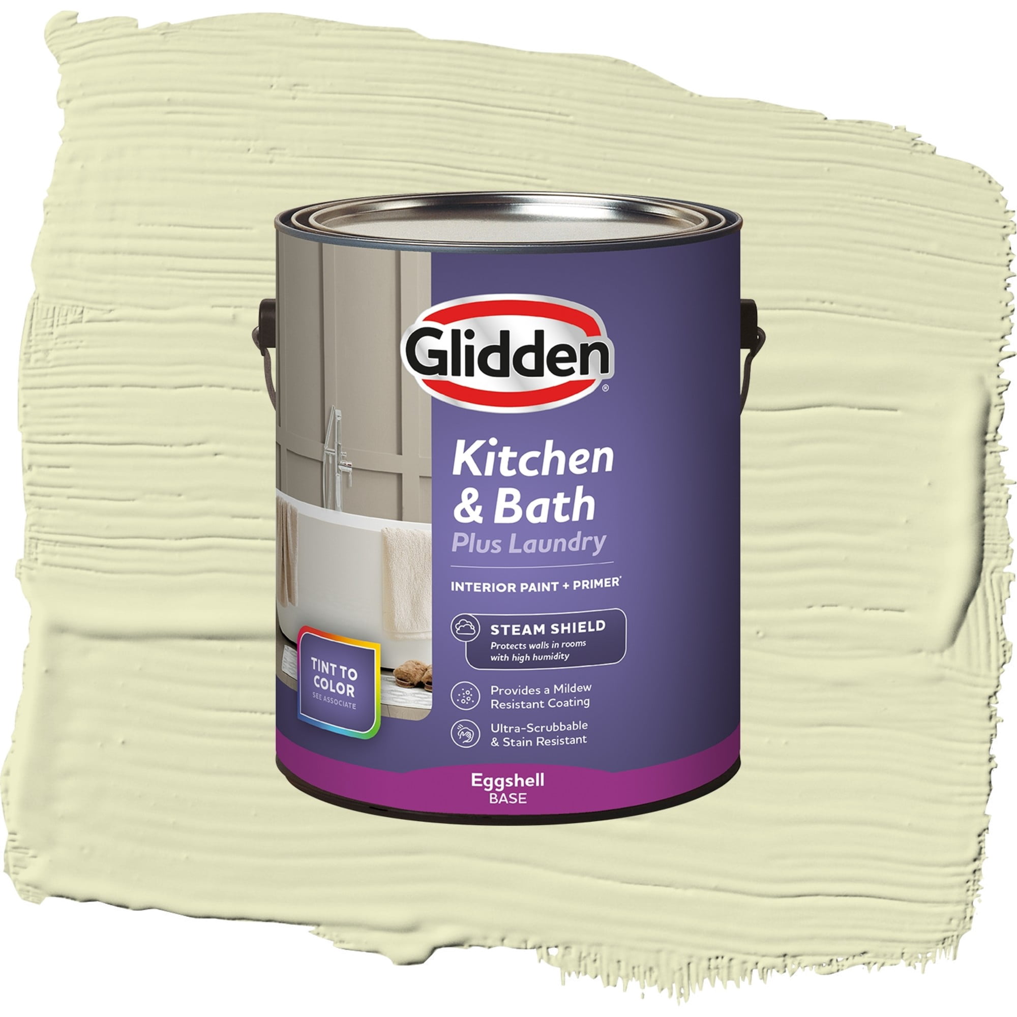 Glidden Glidden Kitchen Bath and Laundry Forgive Quickly / Green, Eggshell Interior Paint with Primer, 1 Gallon