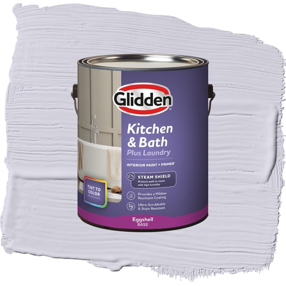 Glidden Glidden Kitchen Bath and Laundry Frosted Lilac / Purple, Eggshell Interior Paint with Primer, 1 Gallon