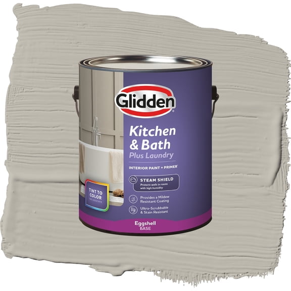 Glidden Glidden Kitchen Bath and Laundry Ghost Writer / Beige, Eggshell Interior Paint with Primer, 1 Gallon