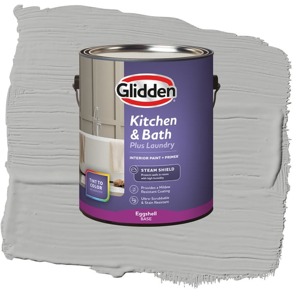 Glidden Glidden Kitchen Bath and Laundry Gray Stone / Grey, Eggshell Interior Paint with Primer, 1 Gallon
