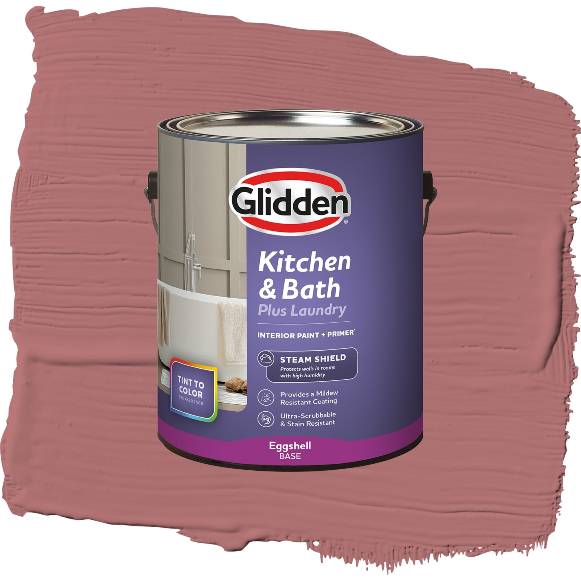 Glidden Glidden Kitchen Bath and Laundry Horizon Glow / Red, Eggshell Interior Paint with Primer, 1 Gallon