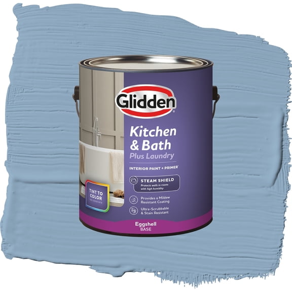 Glidden Glidden Kitchen Bath and Laundry Kaleidoscope / Blue, Eggshell Interior Paint with Primer, 1 Gallon