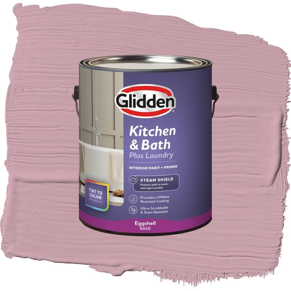 Glidden Glidden Kitchen Bath and Laundry Lighthearted Rose / Pink, Eggshell Interior Paint with Primer, 1 Gallon