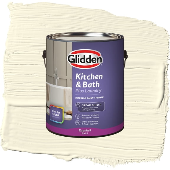 Glidden Glidden Kitchen Bath and Laundry Lotus Flower / Yellow, Eggshell Interior Paint with Primer, 1 Gallon