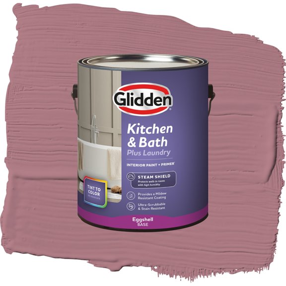 Glidden Glidden Kitchen Bath and Laundry Mauve Madness / Pink, Eggshell Interior Paint with Primer, 1 Gallon
