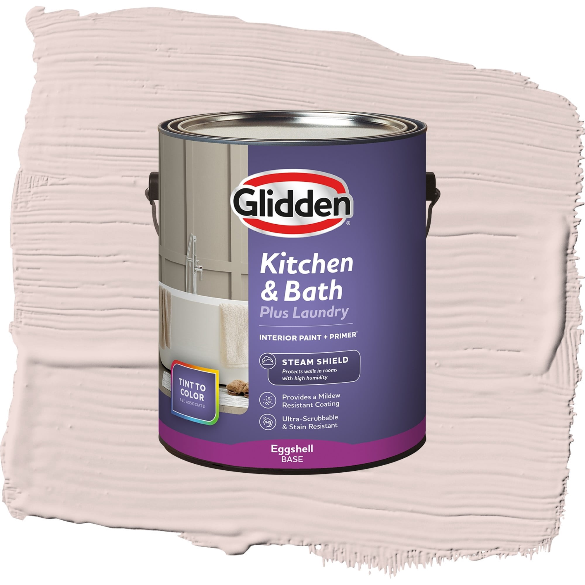 Glidden Glidden Kitchen Bath and Laundry Northern Landscape / Green, Eggshell Interior Paint with Primer, 1 Gallon